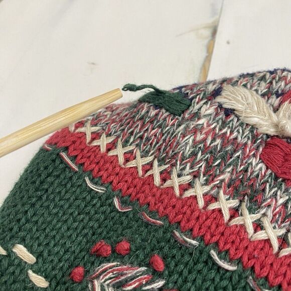 Vtg Van Heusen Handknitted Textured Chunky Knit Sweater Crewneck Womens Medium - Picture 10 of 10